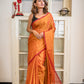 Red Tissue Saree