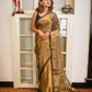 Golden Black Tissue Saree