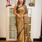 Golden Black Tissue Saree