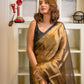 Golden Black Tissue Saree