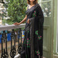 Black Sequined Mulmul Cotton Saree