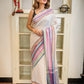 White Rainbow Pure Cotton Saree