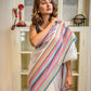 White Rainbow Pure Cotton Saree