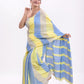 Striped Yellow and Blue Soft Cotton Saree