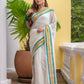 White Mulmul Cotton Saree
