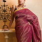 Magenta Zari Tissue Saree