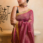 Magenta Zari Tissue Saree