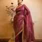 Magenta Zari Tissue Saree