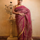 Magenta Zari Tissue Saree