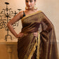Maroon Zari Tissue Saree