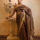 Maroon Zari Tissue Saree
