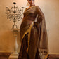 Maroon Zari Tissue Saree