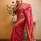 Pink Zari Tissue Saree