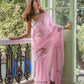 Pink Lotus Mulmul Cotton Saree