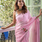 Pink Lotus Mulmul Cotton Saree