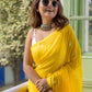 Classic Yellow Mulmul Cotton Saree