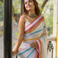 Classic White Mulmul Cotton Saree