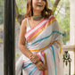 Classic White Mulmul Cotton Saree