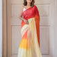 Red Tie Dye Mulmul Cotton Saree