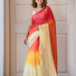 Red Tie Dye Mulmul Cotton Saree