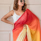 Red Tie Dye Mulmul Cotton Saree