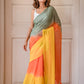 Orange Tie Dye Mulmul Cotton Saree