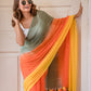 Orange Tie Dye Mulmul Cotton Saree