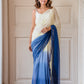 White Tie Dye Mulmul Cotton Saree