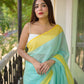 Sea Green Pure Cotton Saree