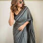 Black Check Pure Cotton Saree