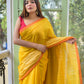 Yellow Zari Cotton Silk Saree
