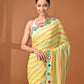 Yellow Mulmul Cotton Saree