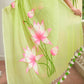 Lotus Hand Painted Mulmul Cotton Saree