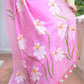 Baby Pink Hand Painted Mulmul Cotton Saree