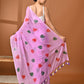 Hand Painted Pink Mulmul Cotton Saree