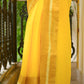 Classic Yellow Mulmul Cotton Saree