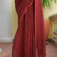 Maroon Mulmul Cotton Saree