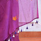 Purple Mulmul Cotton Saree