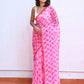 Pink Mulmul Cotton Saree