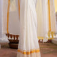 White Mulmul Cotton Saree