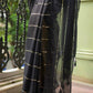 Black Sequined Mulmul Cotton Saree