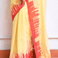 Yellow Mulmul Cotton Saree