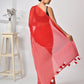 Classic Red Mulmul Cotton Saree
