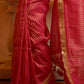 Pink Zari Tissue Saree