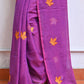 Purple Mulmul Cotton Saree