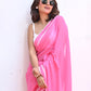 Pink Mulmul Cotton Saree