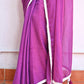 Purple Mulmul Cotton Saree