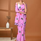Hand Painted Pink Mulmul Cotton Saree
