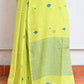 Green Mulmul Cotton Saree