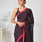 Black Mulmul Cotton Saree